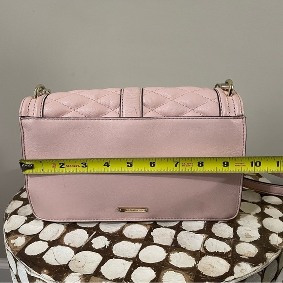 Rebecca Minkoff Women’s Love Quilted Leather Crossbody Purse Pink - Picture 8 of 11